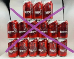 BSC072 JUPILER RED INSIDE SOCCER EDITION 355ML 15 CAN SET BELGIUM (2020) 25 EURO , Belgian football cans Set, beer can set soccer