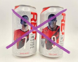 BSC075 JUPILER 0,0% RED INSIDE SOCCER EDITION 355ML 2 CAN SET BELGIUM (2021) 6 EURO