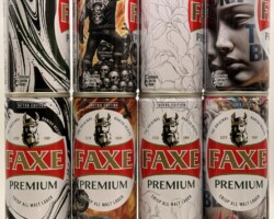 BCS120 FAXE TATOO EDITION BORN TO BE BOLD 4 CAN SET GERMANY (2025) 30 EURO beer can set collection, Bierdosenmuseum Österreich, Beer Can Museum Austria