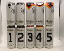 BCS130 BITBURGER WORLD CUP EDITION 2026 5 CAN SET GERMANY (2026) 30 EURO