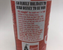 CCC129 Holidays to Euro Disney 1992 UK 2 EURO Coke Collection, Coke Collector, Coke Can Collection, Cola Dosen Sammlung