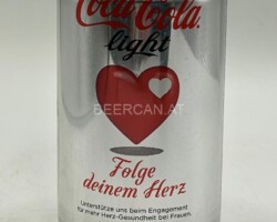 CCC196 Coca Cola Light "Heart" Alu Can 2011 Austria 2 EURO Coke Collection, Coke Collector, Coke Can Collection, Cola Dosen Sammlung