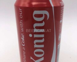 CCC203 Share a Coke with our "KONING" 2013 Belgium 2 EURO Coke Collection, Coke Collector, Coke Can Collection, Cola Dosen Sammlung