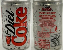 CCC498  Diet Coke 1997 Small 150ml Can UK 2 EURO  Coke can collector Coke Can Collector