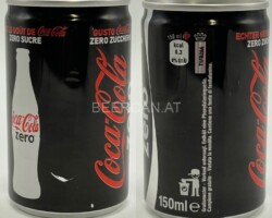 CCC500 Coca-Cola Zero Free Sample, not for Sale 2011 Small 150ml Can  Germany 2 EURO  Coke can collector Coke Can Collector