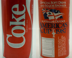 CCC657 Coke Americas Cup Edition 1987 Australia 375ml 3 EURO Coke Can Collection Australia, Australian Coke Can Collector