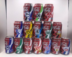 CCS001 Coca Cola Fussball Collection 2002 Germany 15 can set 30 EURO Coke co canlection, coke can set, coke collector