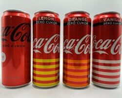 CCS057 Coca Cola Zero Cukor UJ, Lemon, Orange, Vanilla Set 2021 Hungary 8 EURO
