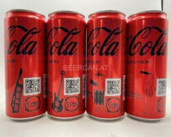CCS059 Coca Cola Zero Musica Edition 4 Can Set 2022 Italia 8 EURO Coke can collector Coke Can Collector
