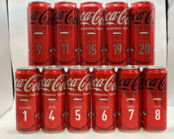 CCS078 Coca Cola EM Edition Original and Zero Mixed 2024 Austria 11 can set 25 EURO Coke can colection, coke can set, coke collector