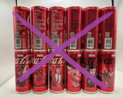 CCS080 Coca-Cola Marvel Edition 2024 Indonesia 250ml 6 can set 18 EURO Coke co canlection, coke can set, coke collector
