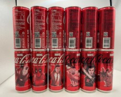 CCS080 Coca-Cola Marvel Edition 2024 Indonesia 250ml 6 can set 18 EURO Coke co canlection, coke can set, coke collector