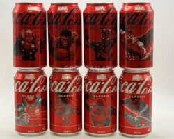 CCS086 Coca Cola Marvel Edition 2024 AUSTRALIA 375ml 8 Can Set 16 EURO Coke Can Collector Australia, Australian Marvel Cans, Coca Cola Collection Australia