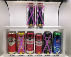CRO001-008 Amber, Karlovacko Pivo, Karlovacko CRNO, Pan Euro 2016, Ozujsko Andrej Kramaric, Croatian beer can collection