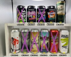 CRO040-050 Croatian Craft Beer Cans, Saperlot Juicy Fog, Saperlot Razor IPA, Saperlot Weizen Iwo, Staropramen Slim brewed in Croatia, Croatian Craft Beer Cans, Croatia Beer Can Collector, Kroatische Bierdose, Bierdosensammler Jugoslavien