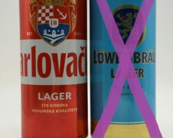CRO057-058 Karlovaco Lager, Löwenbräu Lager 500ml Brewed in Croatia, Pivo, Croatian beer can collection, beer can from Croatia, Croatia Beer Can Collector, Kroatische Bierdosen, Bierdose Kroatien