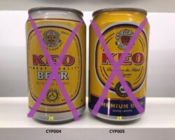 CYP004-005 Keo Beer, Keo finest Pilsner, Cyprus beer can collection, beer cans from Cyprus, Zypern Bierdose