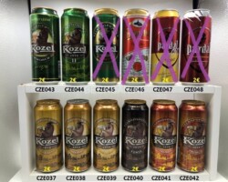 CZE037-48 Kozel, Primator Premium Czech Beer, Pardal Ovo Bezove, Pardal Svetle, 500ml, Czech beer can, Beer Can Collector, Tschechische Boierdosen