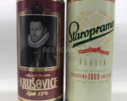 CZE146-147 Krusovice Lezak 12%  "Cisar Rudolf II" Staropramen Klasik, CZE138-145 Staropramen, Staropramen Nealko,  Vsacan Bier Brauerei Vsetin, Zlatovar Bier Brauereio Opava,  Zubr 12%, Zubr Premiumbier, 500ml,  Czech beer cans, beer can collection Czech, Tschechische Bierdose