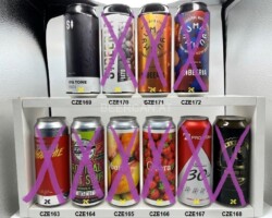 CZE163-172 Czech Beer cans Crouse Rasperry, Permon Craft Brewery Tropical Fruit Sour, Obora, Pro-Doma 30 let, Pivovar Radoush, Sibeeria IPA Tone, Letu Session IPA, Yummy Mango, Yummy Blueberry