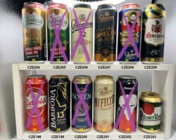 CZE198-209 Bertold Svetle, Barbora 13, Bohem 37 Lezak, Staropramen Nefilter Psenicny, Primator Tchyne, Pilsner Urquell 330ml, Starobrno BITR, Starobrno Medium, Staropramen 12, Staropramen Extra chmelen 12, Staropramen Sbirej, Svijany, Czech beer cans, beer can collection Czech, Tschechische Bierdose