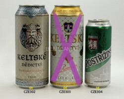 CZE302-304 Keltske Dedictvi Premium Czech Lager 1 Liter, Keltsk Dedictvi Premium 1 Liter, Pivovar Nymburk Postrizins Pivo 50cl, Czech beer can, Czech beer cans, beer can collection Czech, Tschechische Bierdose, Bierdosenmuseum Österreich, Beer Can Museum Austria