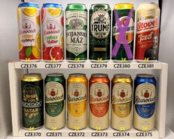 CZE370-381 Radegast Ratar, Starocech Original, Starocech Lezak, Starocech Polotmavy, Starocech Premium, Starocech Nealko, Starocech Citron Polotmaim, Starocech Pomelo Grep, Svijansky Maz, Trumf Svtele 10, Zlatopramen 11, Litovel Josef 11,5°, Tscheische Bierdose, Czech Beer Can Collection, Bierdosenmuseum Munderfing