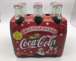 Full Coke 6pack Christmas 2001 Limited Edition 0,25l Austria  Coke Glass Bottle Collector