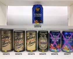 DEN072-078 Tuborg Beer Steel can, Tuborg Gold Label, Tuborg Christmas Brew, beer can from Denmark, Danish beer can collector, Danish beer can Collection