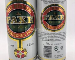 DEN092 Faxe Bermium 1 liter beer can Faxe macht die Musik! Danish 1 liter beer can, beer can collector