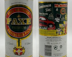 DEN096 Faxe Premium 1 liter beer can Gewinnen Sie: Mr.Knabbits Danish 1 liter beer can, Faxe Gewinnspiel Bierdose