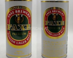 DEN099 Faxe Premium Imported Danish 1 liter beer can, beer can collector