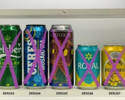 DEN163-167 Carlsberg Kobenhavn Danmark 50cl, Ceres Mosaic IPA 50cl, Wibroe Jargangsol 2024, Royal IPA, Tuborg Paskebryg 330ml, Beer Can Collector, Bierdose Dänemark, Bierdosensammler