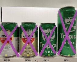 ESP108-111 Spain beer can, Amstel Cerveza Clasica, Amstel Cerveza Tostada, Tropical 100% Malt, Spanische Bierdosen, beer can collection
