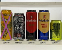 GER1500-1504 Adlersbacher Urhell, Camba Alkoholfrei, Perlenbacher Wheat Beer, 5.0 Bierdose, Deutsche Bierdose, Bierdosensammler Deutschland, Bierdosenmuseum Munderfing