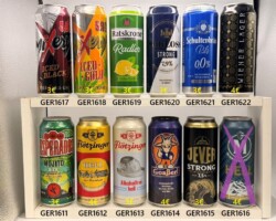 GER1611-1622 Desperados Mojito Bier, Flötzinger Hell, Flötzinger Alkoholfrei hell, Goaßerl, Jever Strong 7,5%, Memminger Brauerei Hell, Mixery Iced Black, Mixery Iced Gold, Ratskrone Radler, Schloss Strong 7,9%, Schultenbräu Pils 0,0%, Wiener LAger 500ml, German Beer Can Collection, Deutsche Bierdosen Sammlung, Bierdosen Sammler Deutschland