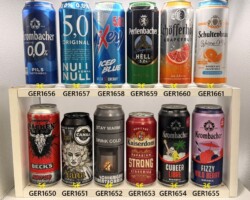 GER1650-1661 Becks Wacken 2026 Edition, Camba Yana Braumeister Edition, Chiemgau Kamintechnik Stay Warm, Drink Cold, Kaiserdom Bavarian Strong Starkbier, Krombacher Cubeer Libre, Krombacher Fizzy Wild Cherry, Krombacher 0,0%, 5,0 Original Null komma Null, Mixery 5,0% Iced Blue, Perlenbacher Lagerbier Hell 5,2%, Schöfferhoffer Grapefruit, Schultenbräu Weizen Mix, Beer Can Collection Germany, Bierdosenmuseum Österreich