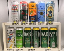 GER1672-1680 Bitburger Prost to the World, DAB Maibock, DAB Dortmunder Lager Hungary, DAB Dortmunder Lager Romania, Erdinger Weißbier World Championship 2026, Holsten Miniatur Wunderland, Krombacher Sunny Spritz, Oettinger Bavarian Helles, Hofbräuhaus Helles Lager, Bierdosensammler Österreich, beer can collector Austria, Beer Can Museum Austria