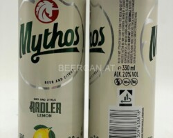 GRE084 Mythos Radler Lemon 330ml Slim Can for german Market, Griechenland Bierdose, Beer Can Collector, Greek beer can collection, beer cans from Greek, Bierdosensammlung Griechenland, Greec beer can Collector