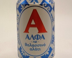 GRE087 Alpha See Salt Beer, Greece Beer Can, Griechische Bierdose, Bierdosensammler Griechenland, Greek Beer Can Collection, Beer Can Museum Austria