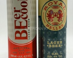 HUN190-191 Beercool Lager Beer Traditional Quality 4,2% Vol. Royal Helles Lager Beer 0,5l 4%,  Hungarian Craft Beer, Beer Can Collector Hungary, Ungarische Craft Bierdosen