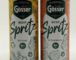 HUN211-212 Gösser Beer Spritz Botanik 4% Alc., Gösser Beer Spritz Strawbeery 4% Alc., Gösser Ungarn, Hungarian Craft Beer, Beer Can Collector Hungary, Ungarische Craft Bierdose, Bierdosenmuseum Österreich, Beer Can Museum Austria