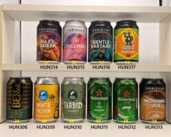 HUN308-317 Beer Cool, Feher Myul White Passion, Feher Myal Turbid, Heineken Budapest 2026, Heineken F1 Budapest, Horizont Morning Joe, Horizont Hazy Queen, Horizont Chillwave, Horizont Gentle Bastard, Exotic O, Hungarian Craft Beer Cans, Beer Can Collector Hungary, Ungarische Bierdose, Beer Can Museum Austria,