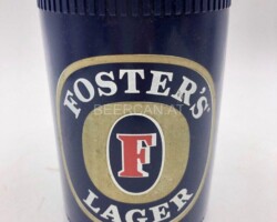 Fosters Lager Stubby Holder / Beer Can Cooler Hard Plastic Cover - Styrofoam inside Australia 2 EURO