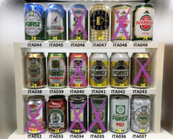 ITA032-049 Italian Beer Can Collection,  lattine di birra italiana