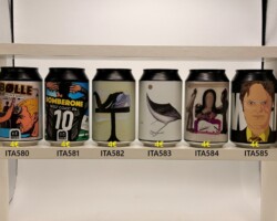 ITA580-585 Mister B Bolle Double IPA, Mister B Bomberone West Coast IPA 10, Italian Craft Beer Cans, Beer Can Museum Munderfing