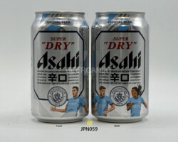 JPN059 Asahi Super Dry Manchester City Official Beer Edition 2025, Manchester Soccer Beer Can, Football Beer Can, Fussball Bierdose, Japanese Beer Can Collector, Bierdosen Museum Munderfing