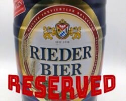 KEG060RES Rieder Bier Blue Keg 2019 Austria 8 EURO Party Keg Collector, 5 Liter Partyfass Sammlung, Partyfässer, Keg Collection, Keg Collector Germany