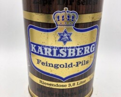 KEG065 Karlsberg Feingold-Pils 3,8l Germany 20 EURO Party Keg Collector, 5 Liter Partyfass Sammlung, Partyfässer, Keg Collection, Keg Collector Germany