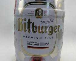 KEG076 Bitburger Premium Pils Fussball Edition 2021 Germany 15 EURO Party Keg Collector, 5 Liter Partyfass Sammlung, Partyfässer, Keg Collection, Keg Collector Germany